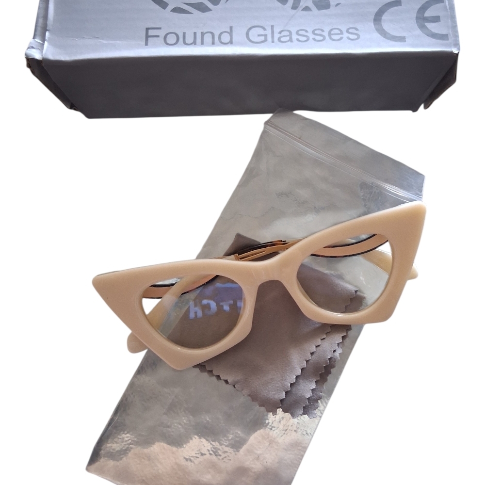 Cream Cat-Eye Sunglasses